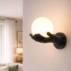 Artistic Hand Globe Wall Light – 8054