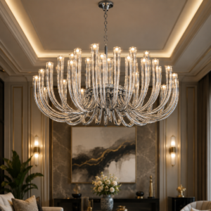 32 Head Smoke Luxury Glass Tube Chandelier