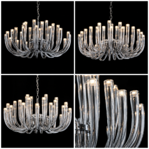 32 Head Smoke Luxury Glass Tube Chandelier