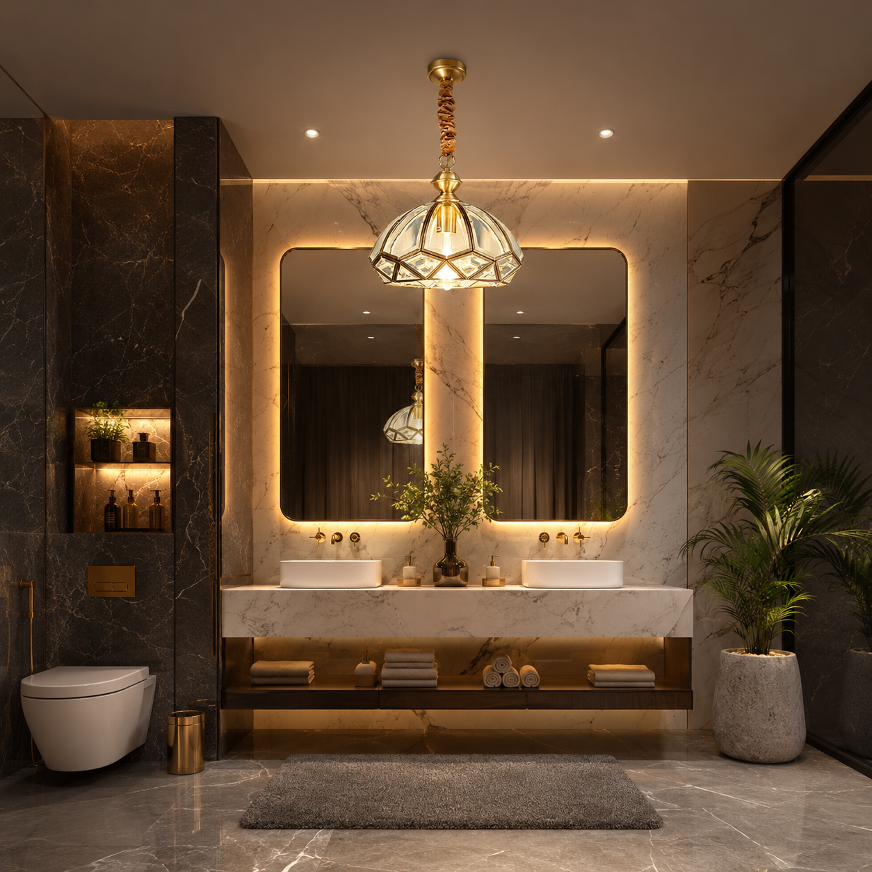 Luxury Gold Crystal Pendant Light for Dining & Kitchen