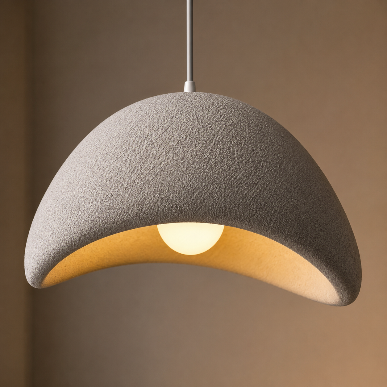 Resin 400mm Textured Dome Pendant Light