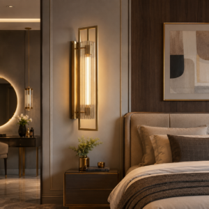 Luxury Gold Crystal Glass LED Wall Sconce Light
