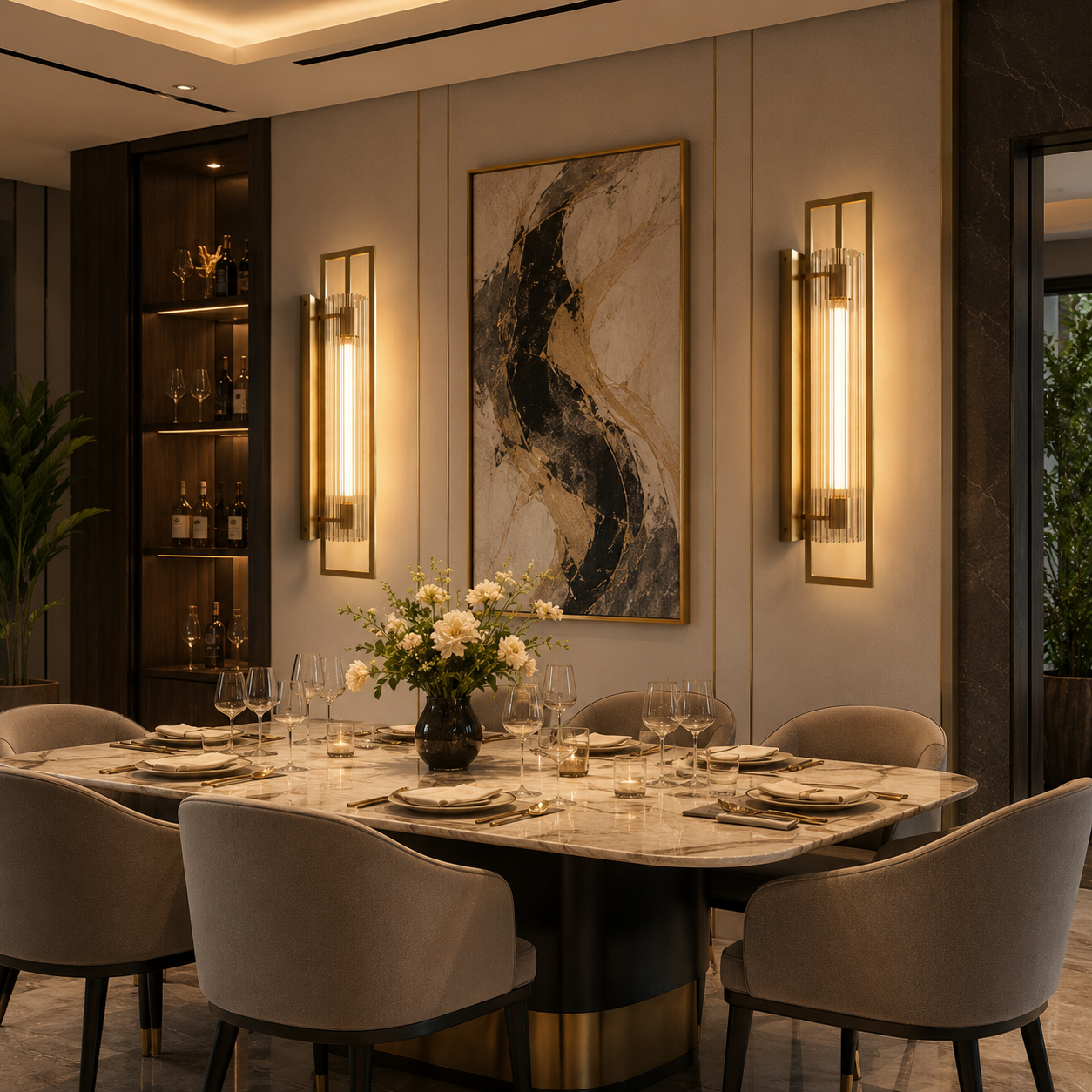 Luxury Gold Crystal Glass LED Wall Sconce Light