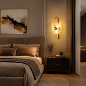 Modern Crystal LED Wall Light with Gold Finish