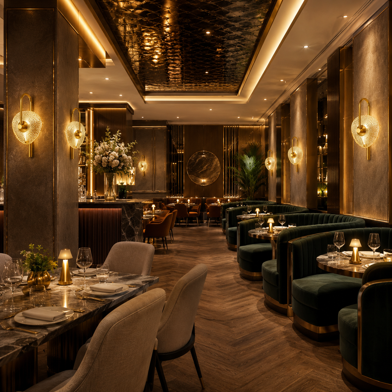 Modern Crystal LED Wall Light with Gold Finish