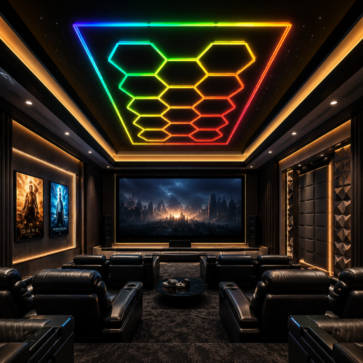 RGB Honeycomb Hexagon LED Ceiling Light