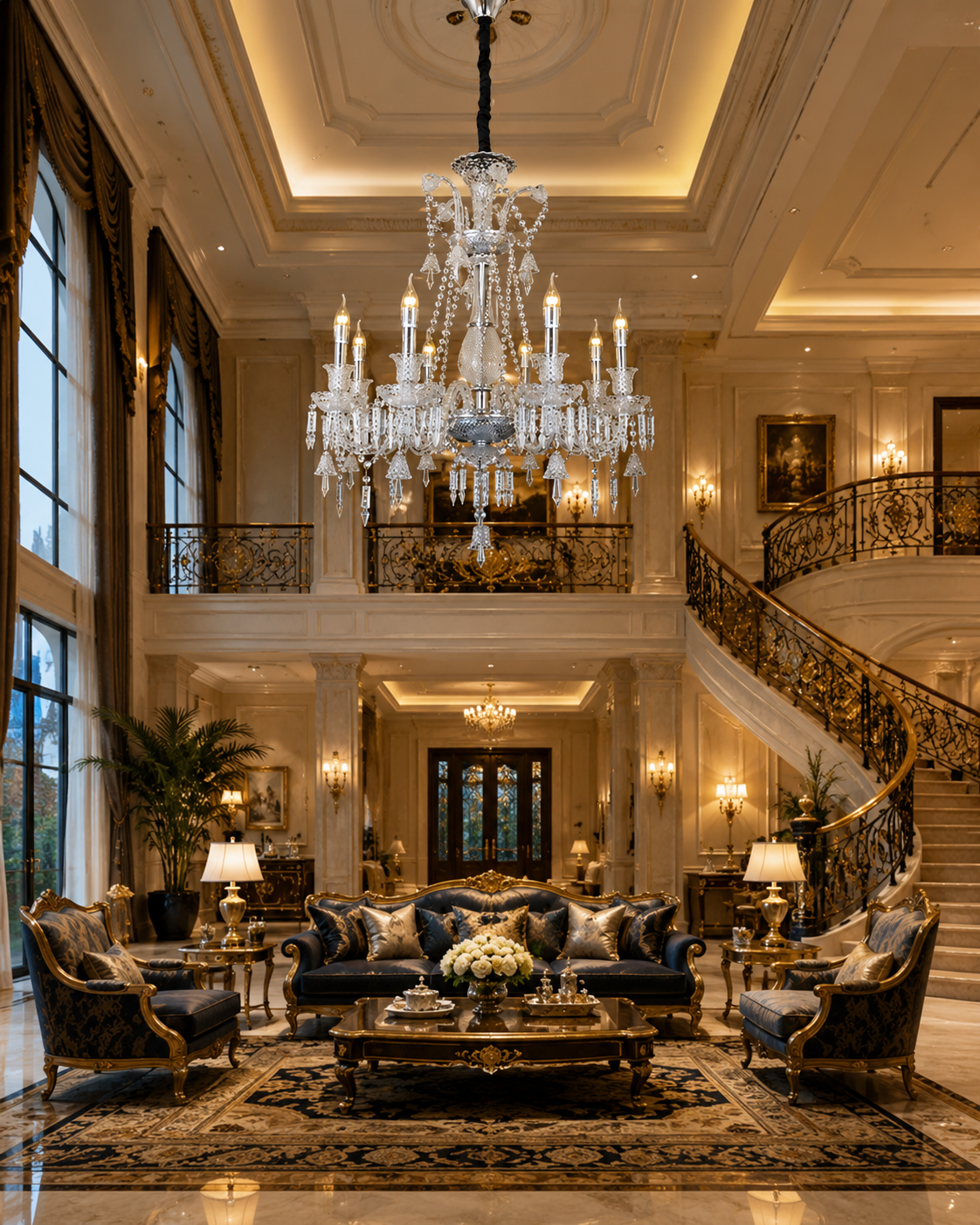 8-light Royal Palace Classic Crystal Chandelier