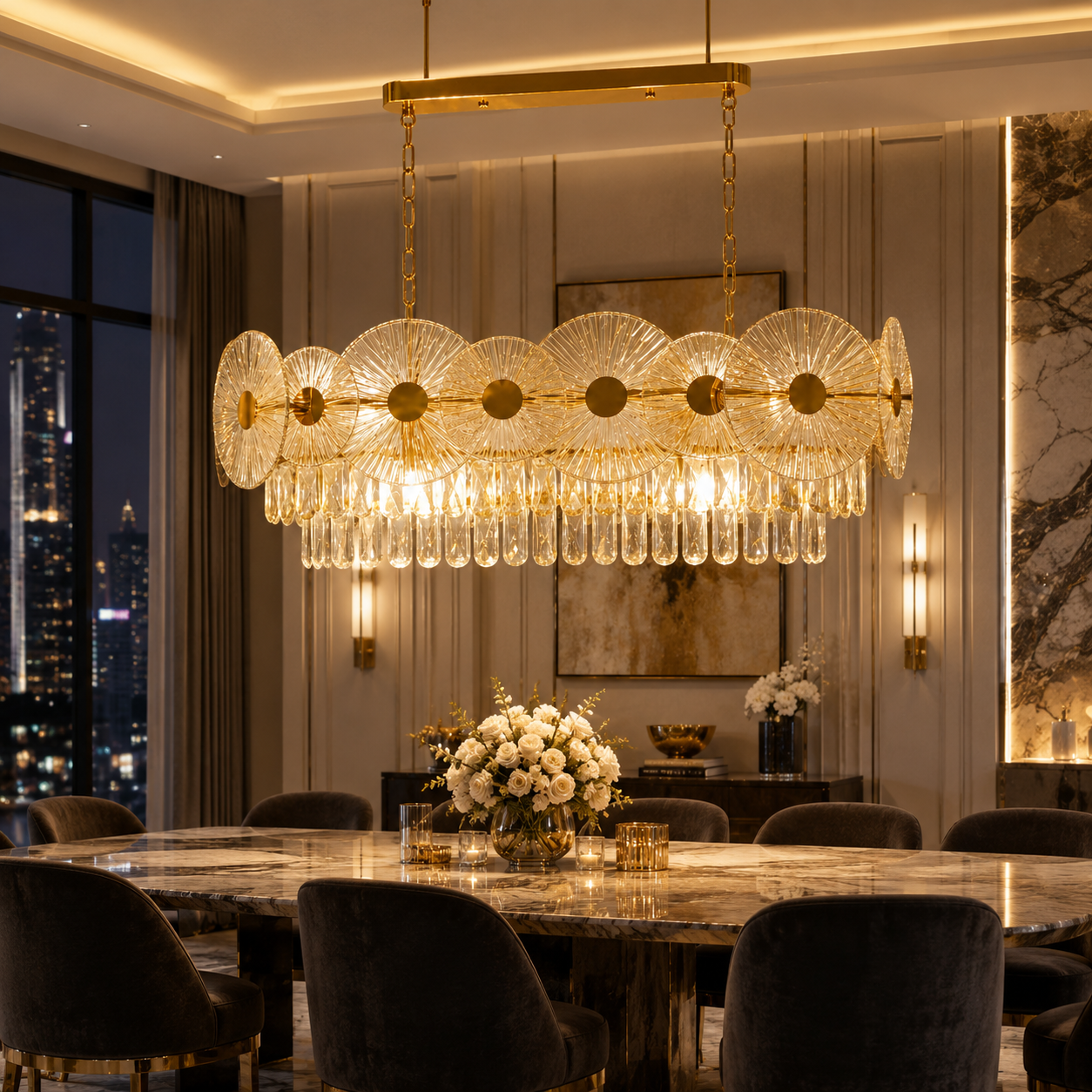 Aurelia Bloom Crystal Chandelier