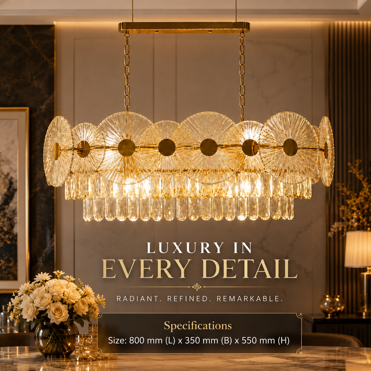 Aurelia Bloom Crystal Chandelier
