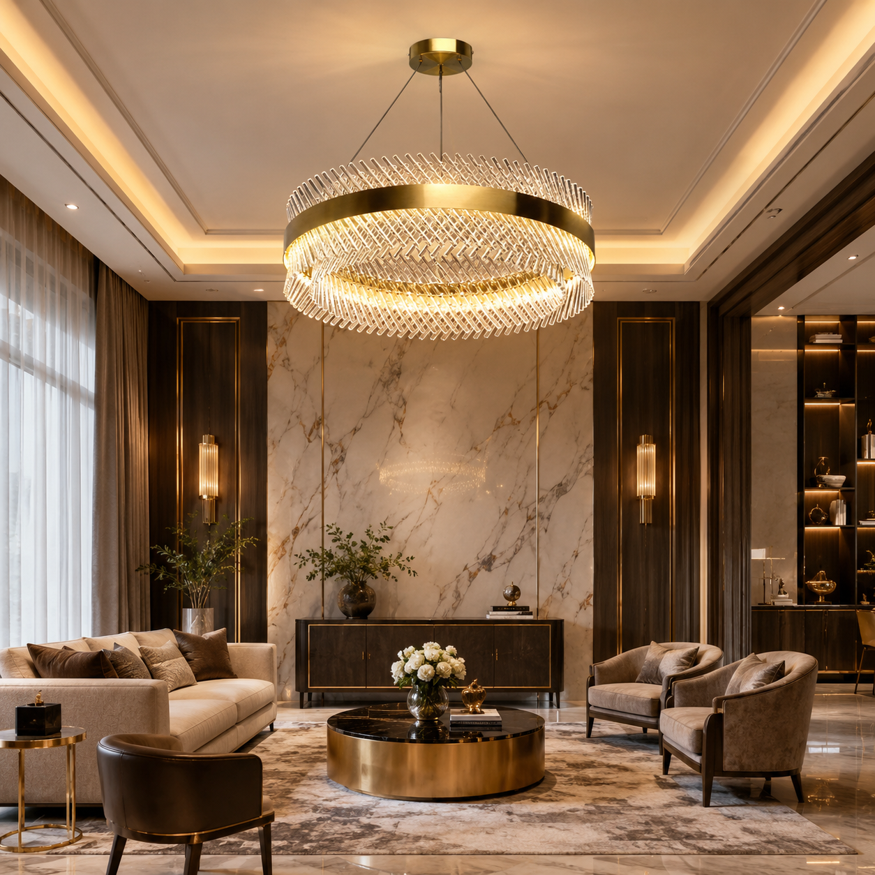 Radiant Crown LED Chandelier