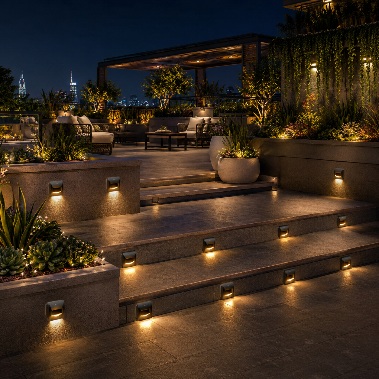Aurora J019-6W IP54 Recessed LED Foot Light for Stairs, Pathways & Outdoor Walls
